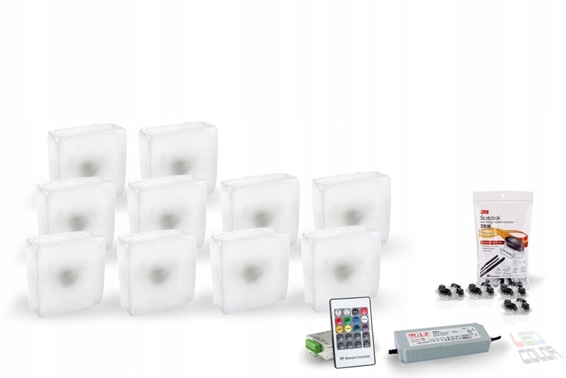 Nájazdové svietidlá - 10x žiariace rocdeco 1515 RGB