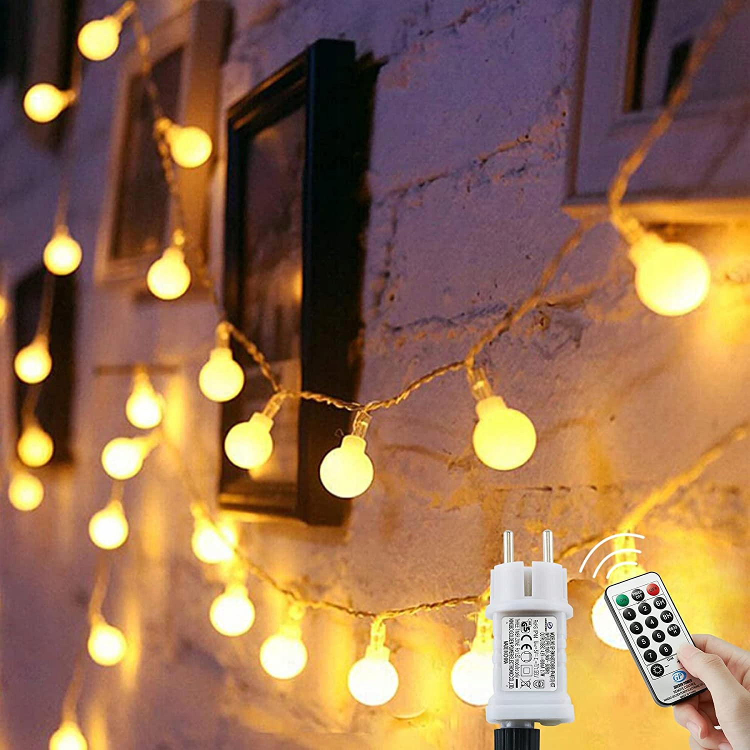 [LED LED diódy 120] Svetlý reťazec, 12 m, 8 režimov