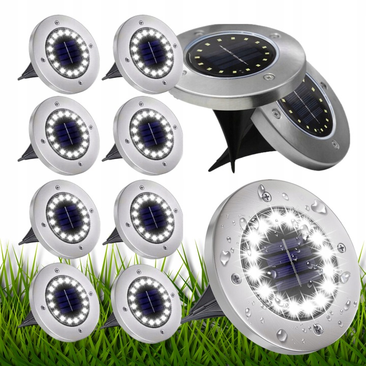 Led solárna lampa, čierna, 13 cm, 1 ks.