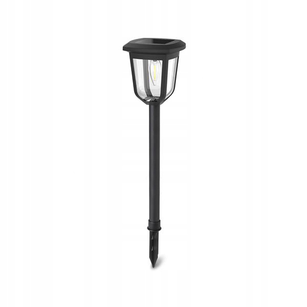 Vstavaná solárna lampa Aigostar, čierna, 54,8 cm, 2 ks.