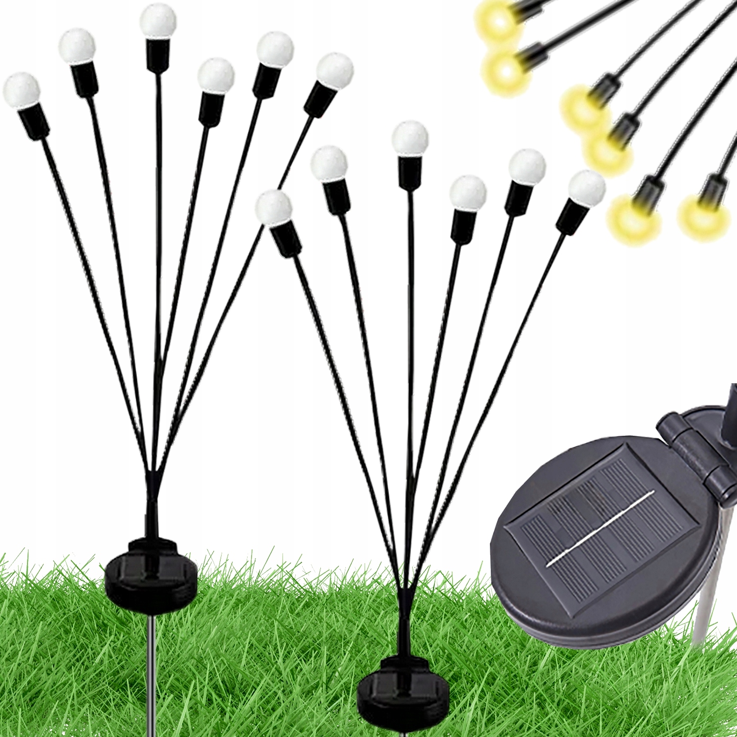 Zásuvná solárna lampa Jumi 70 cm 2 ks.