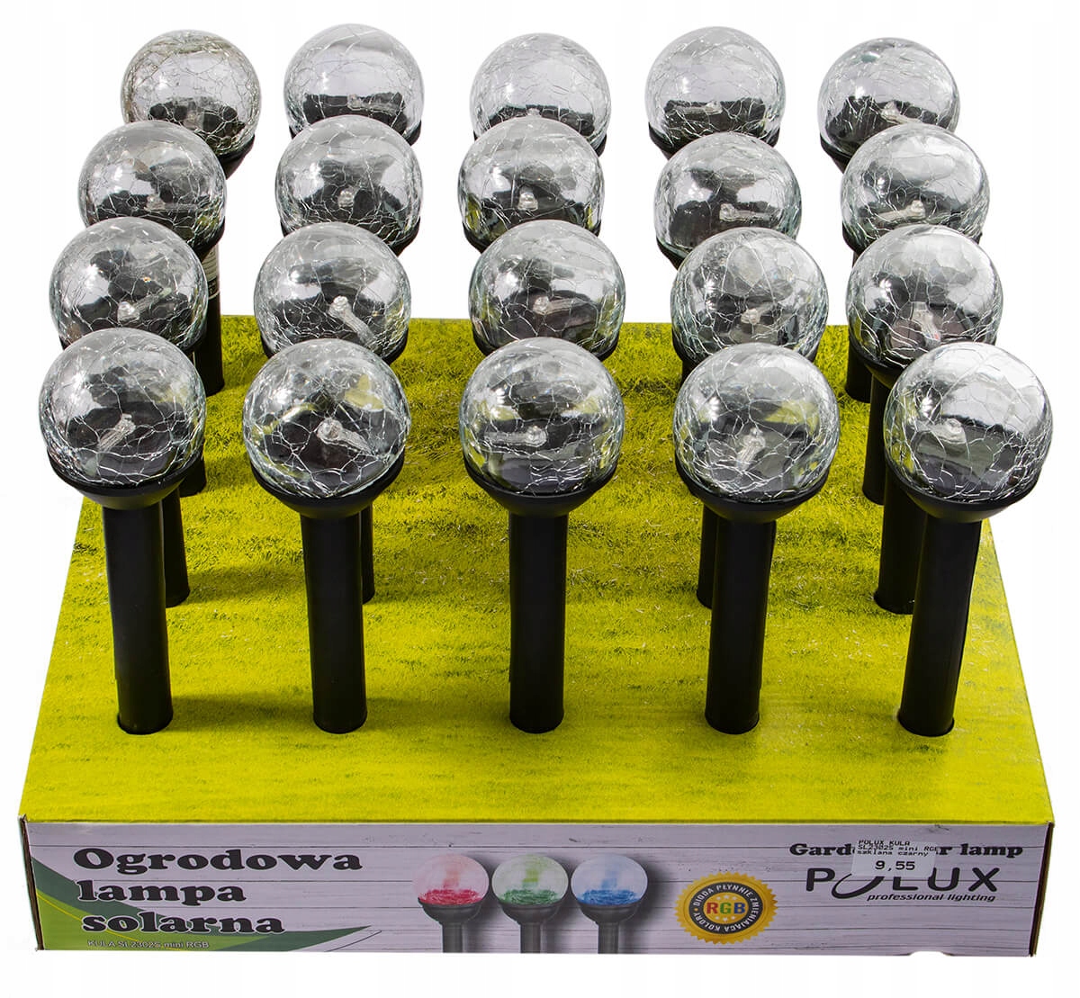 Solárne svietidlá - 20x solárna záhradná lampa LED RGB GLASS BALL