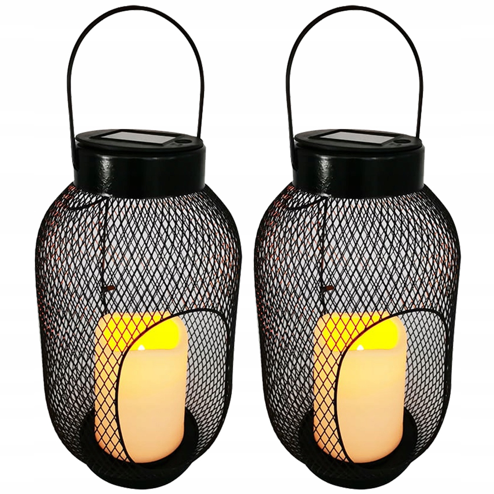 Solárne svietidlá - 2x záhradná lampa solárna LED visí latin