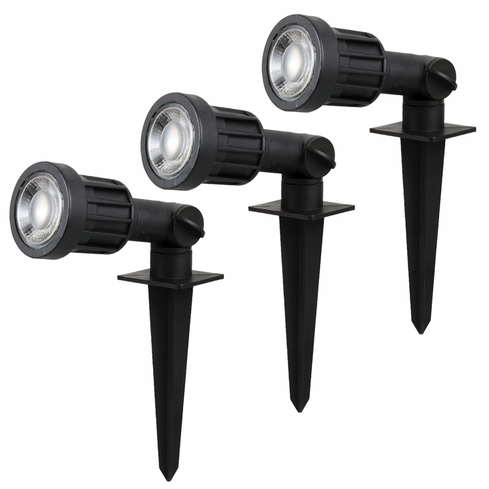 Solárne svietidlá - 3 x záhradné svetlomety lepkavé špička LED IP54