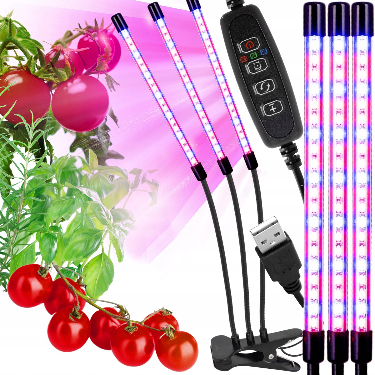 Stojacia lampa GROW na pestovanie rastlín Heckermann Home&Garden 27W