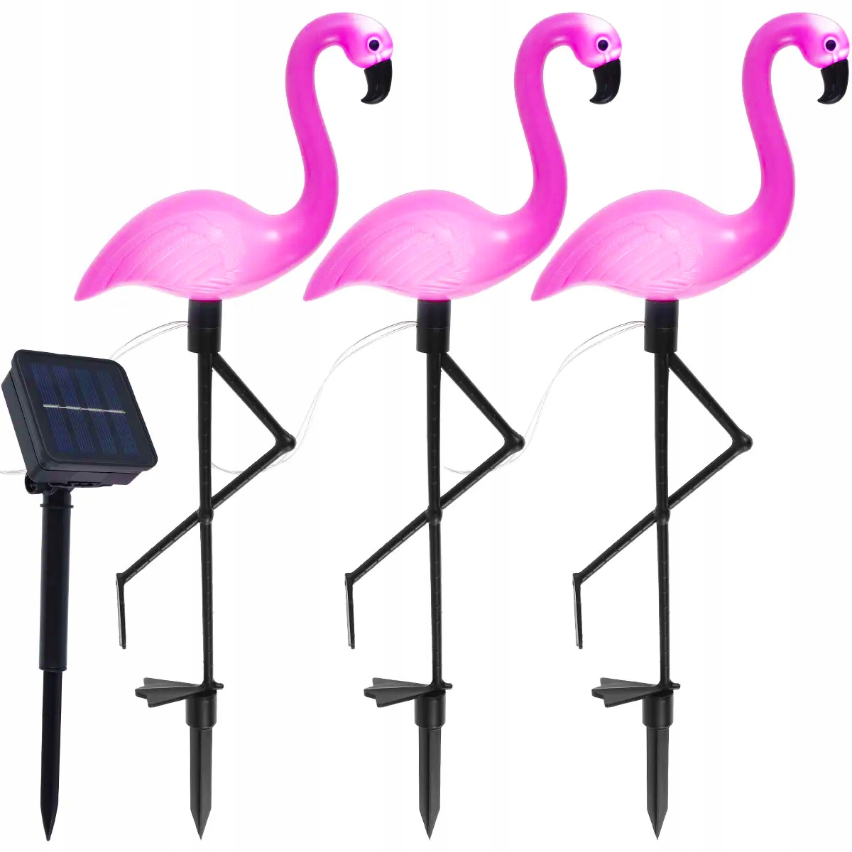 Zápustná solárna lampa SuperLED čierna 51 cm 3 ks.