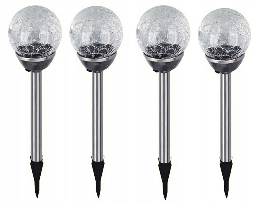 Solárne svietidlá - 4 x záhradné svetlo solárne sklo LED RGB