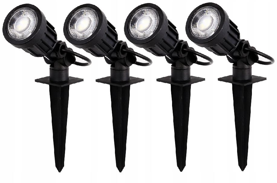 Solárne svietidlá - 4 x záhrada LED 5W 230V Záhradné svetlomet
