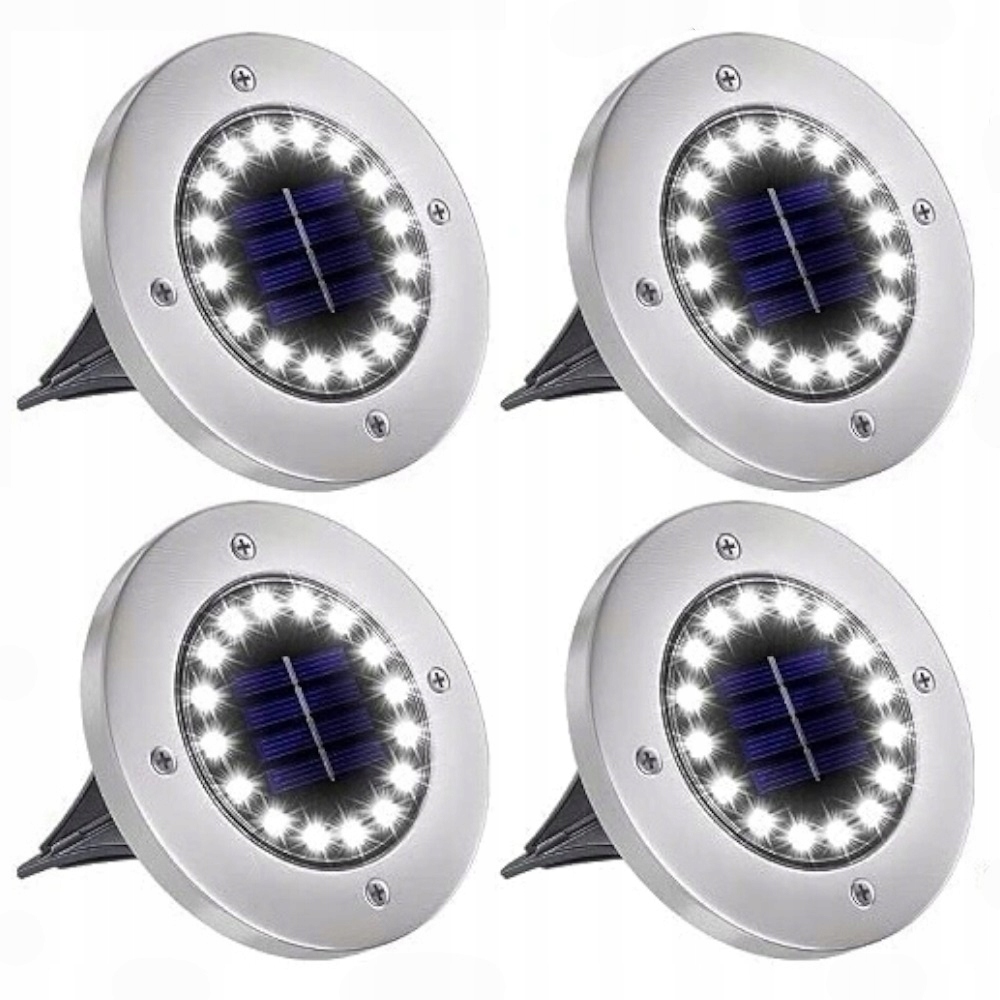 Zásuvná solárna lampa Jumi strieborná 13 cm 4 ks.