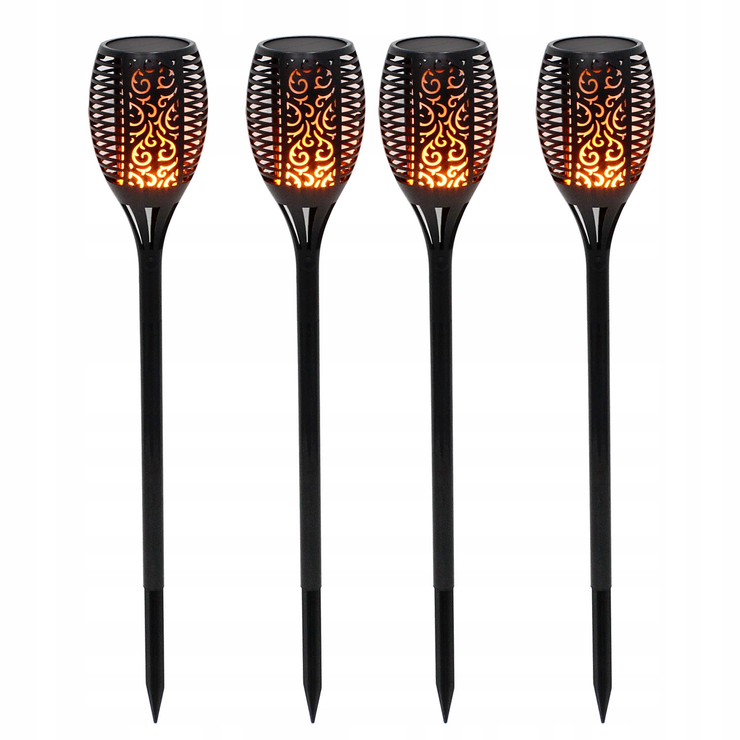 Solárne svietidlá - 4ks! LED Solárna lampa High Torch 96 LED