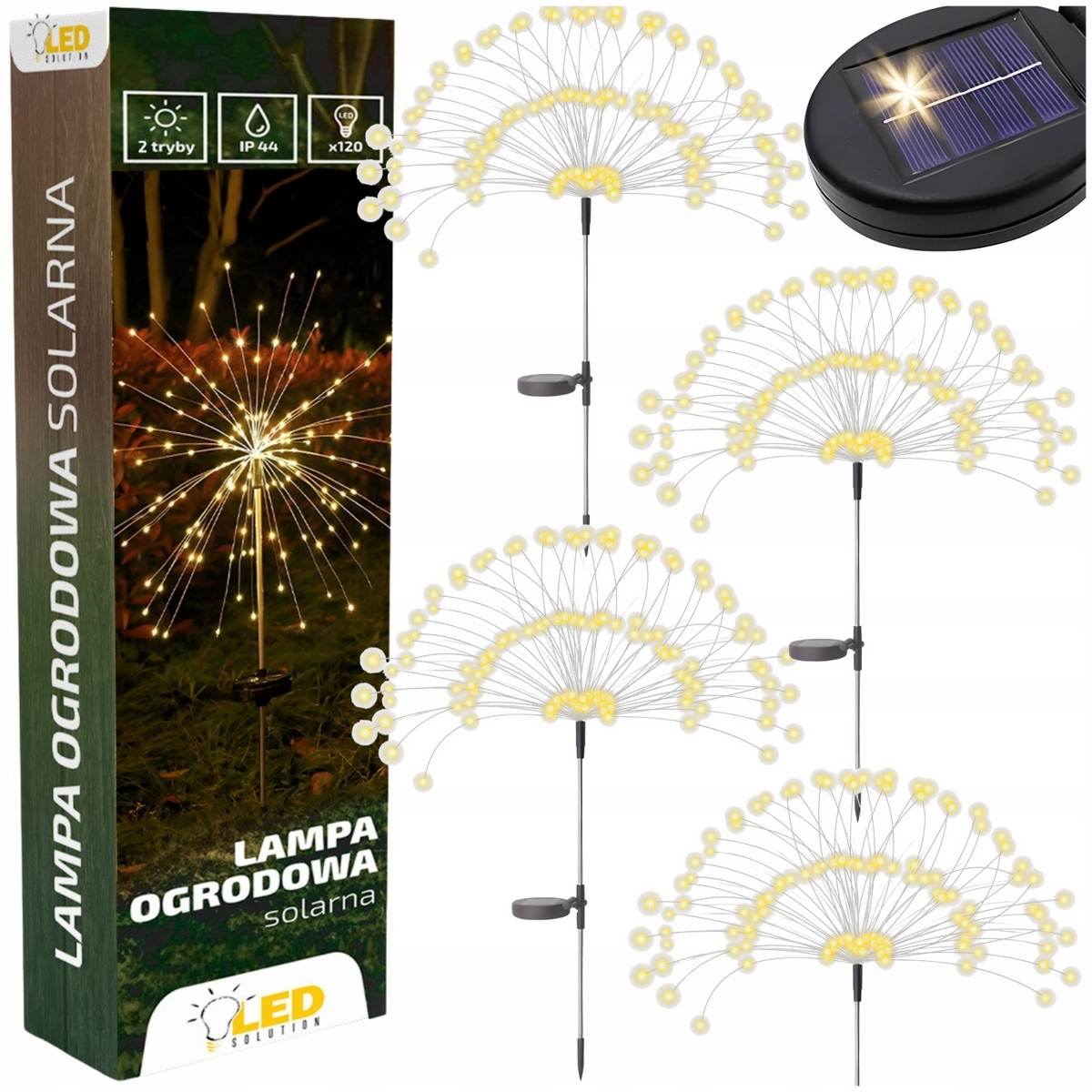 Zásuvná solárna lampa Zolta biela 90 cm 2 ks.