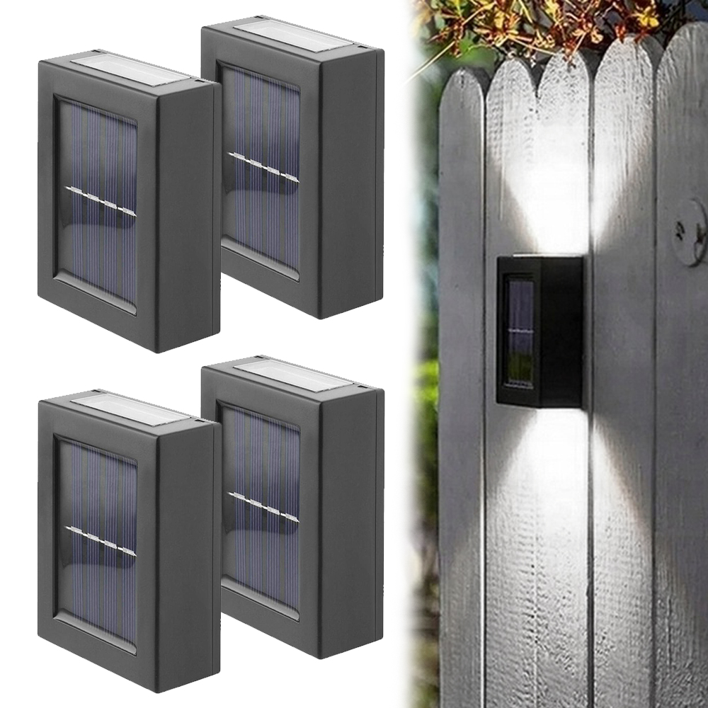 Záhradné nástenné svietidlo Flowmove Solar Wall Lamps čierne, integrovaný LED zdroj 10W