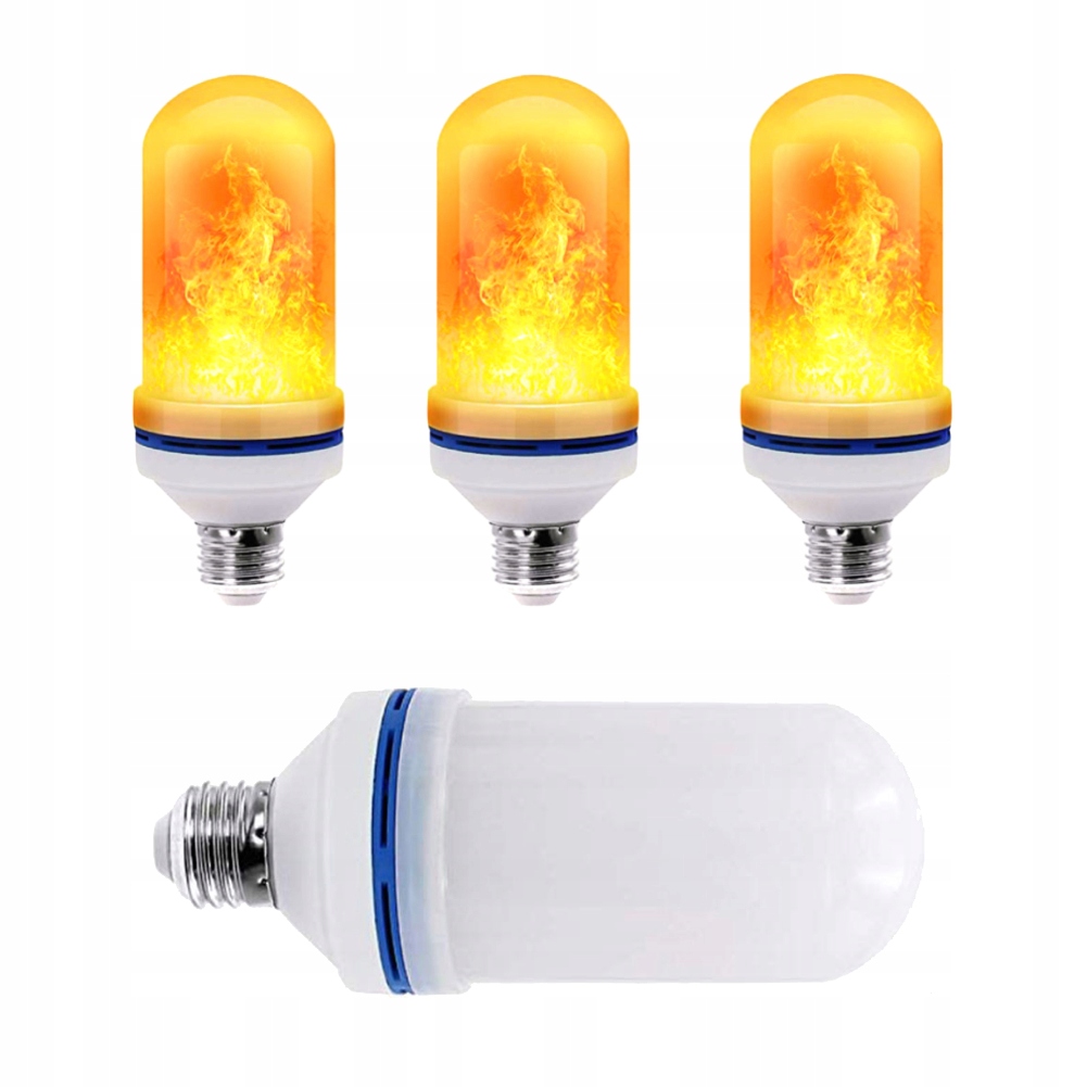 Žiarovka, žiarivka - 4x LED žiarovka E27 Flame 5W Flame Fire Effect
