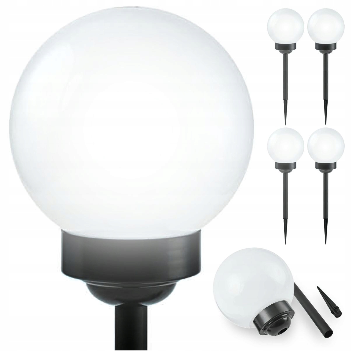 Solárna lampa Kobi, biela, 15 cm, 1 ks.
