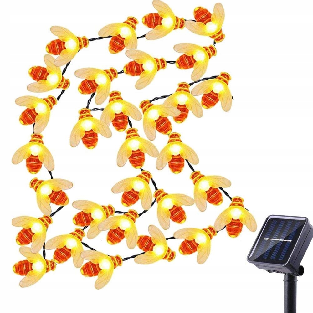 Vysiace svetlá, lampy - 50 LED 7 m Solárne lampy Záhradné osvetlenie