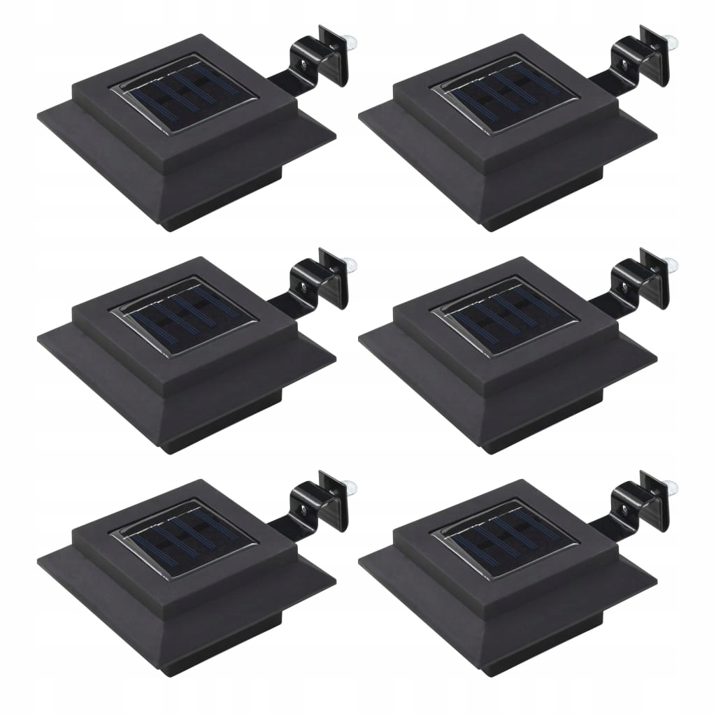 Vonkajšie fasádne svietidlo - 6 x Solárne lampy visiace LED na čiernom odkvapke