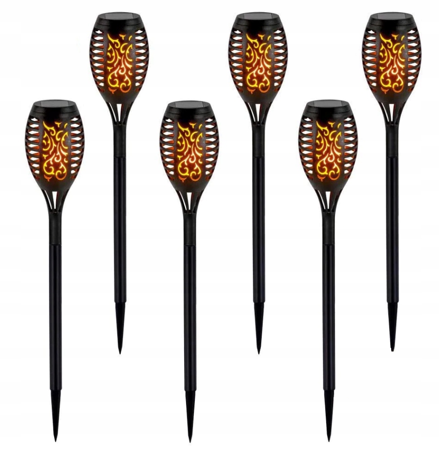 Solárne svietidlá - 6 x SVETLOVÁ SVIETIDLO 50CM, 12 LED FLAMES