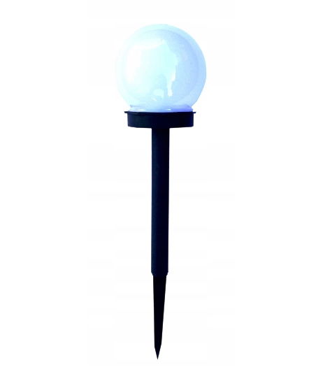 Solárne svietidlá - 6x SOLÁRNE ZAHRADNÉ SVETLO BIELA KULIČKA 4x LED 15cm