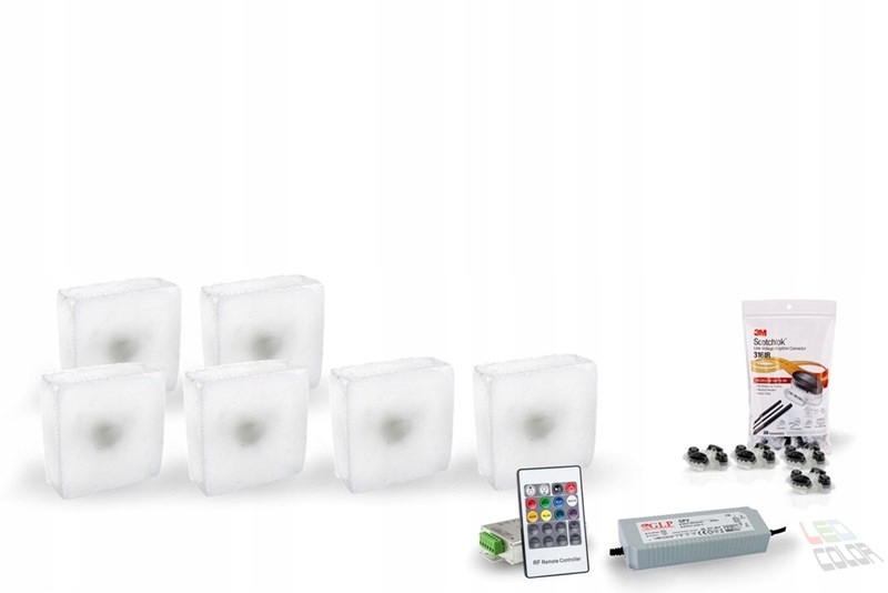 Nájazdové svietidlá - 6x žiariace rocdeco 15x15 RGB