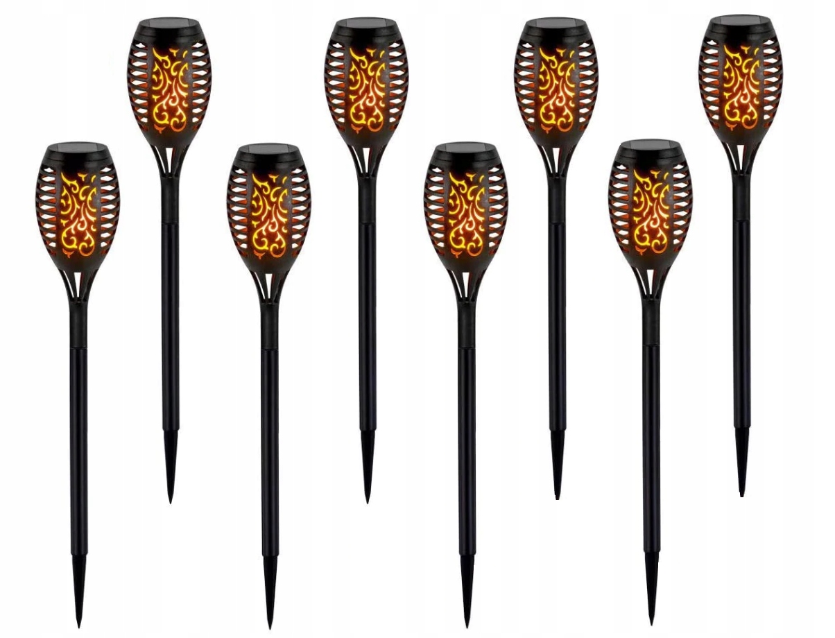 Solárne svietidlá - 8 x Torch 50cm Solárna lampa 12 LED plamene