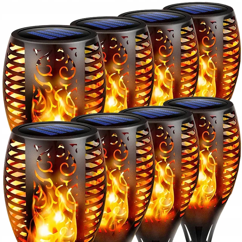 Zásuvná solárna lampa Elektrosite čierna 78 cm 8 ks.