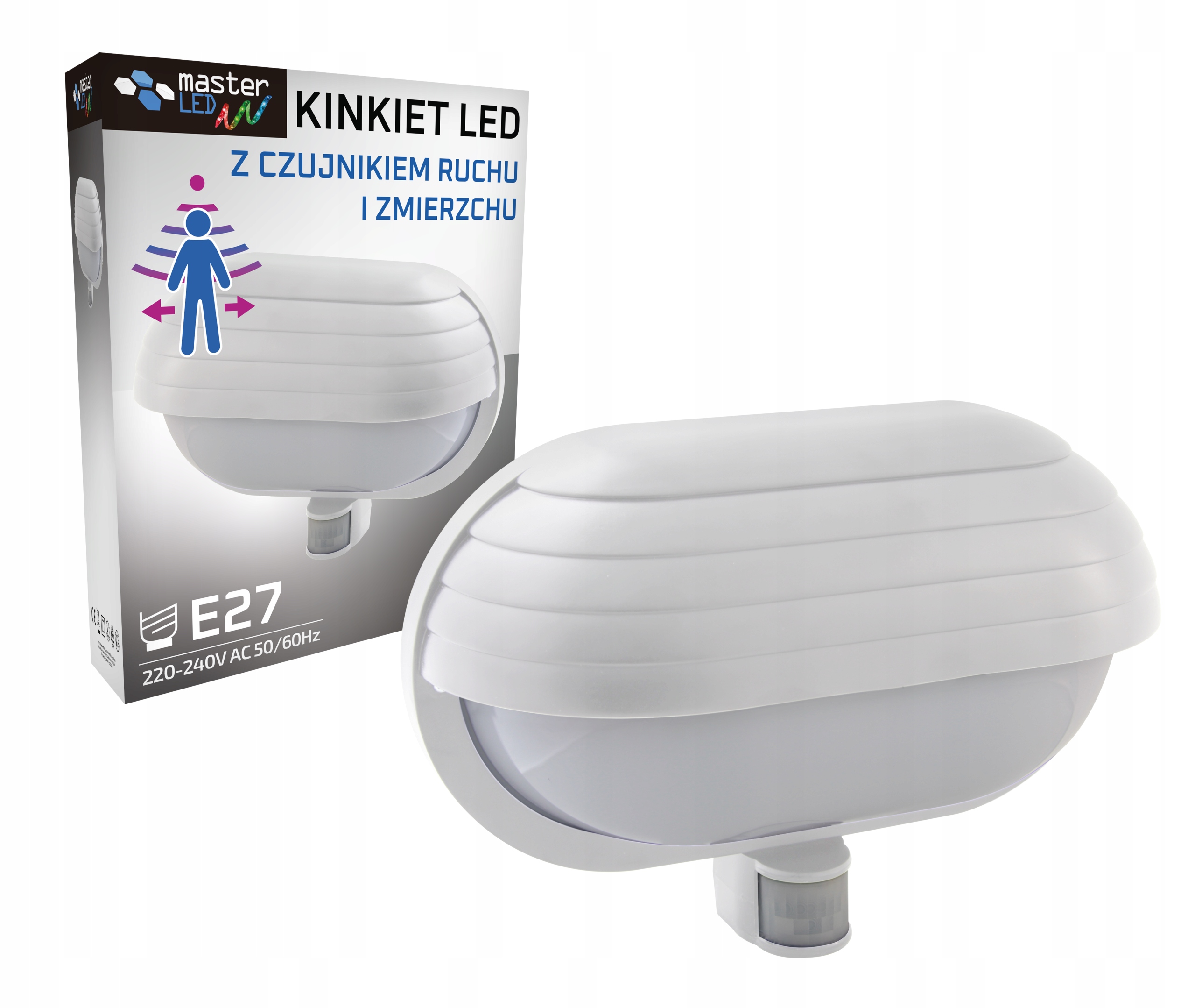 Záhradné nástenné svietidlo Masterled biele E27 100 W