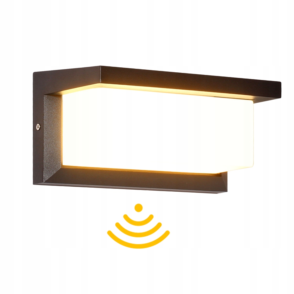 Záhradné nástenné svietidlo v čiernej farbe s integrovaným 12 W LED zdrojom