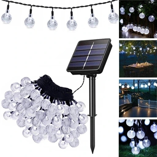 GARLAND SOLÁRNE ZÁHRADNÉ LAMPY 100LED 12M