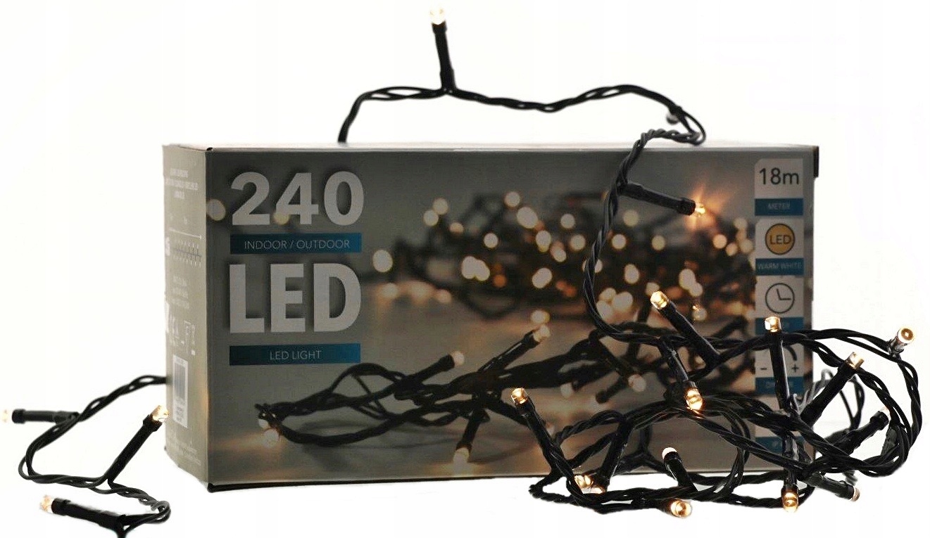 Vysiace svetlá, lampy - Garland LED Garden 230V ľahký reťazec na terase