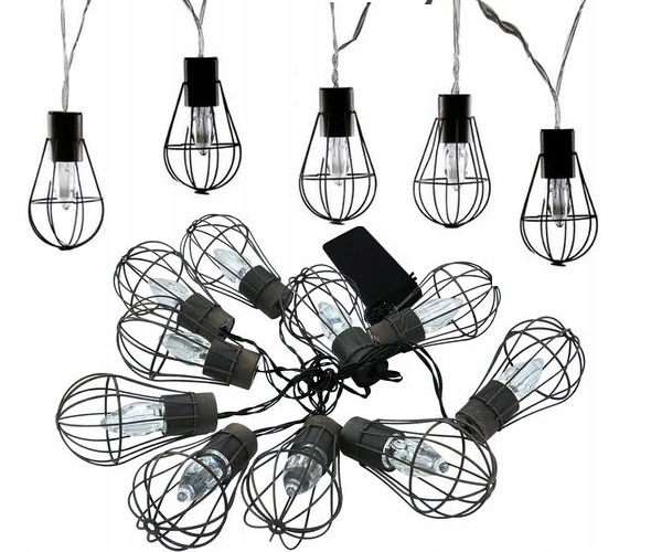 Vonkajšia dekoračná reťaz GIRLANDA - Záhrada Garland Dekoratívne lampy 10x LED Sven Loft