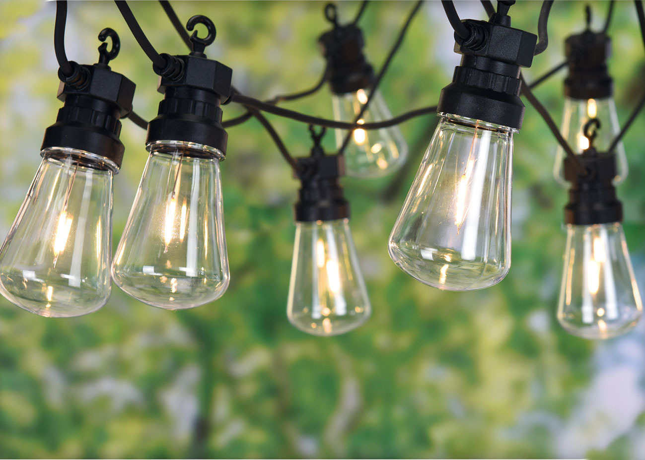 Vonkajšia dekoračná reťaz GIRLANDA - Outdoor Garland Vonkajšie 10 LED svietidlá 7,5 m