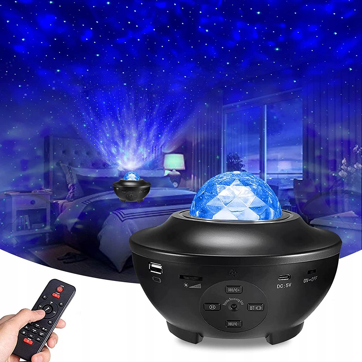 Nočná lampa do detskej izby - Galaxy Star Projector, Nočné svetlo LED LED