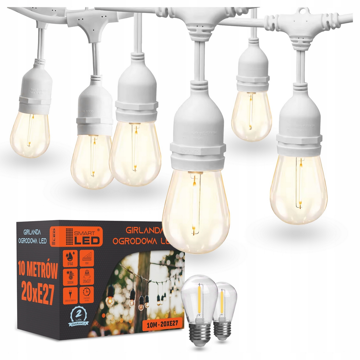 Smartled 1000 cm sieťová svetelná girlanda, biela