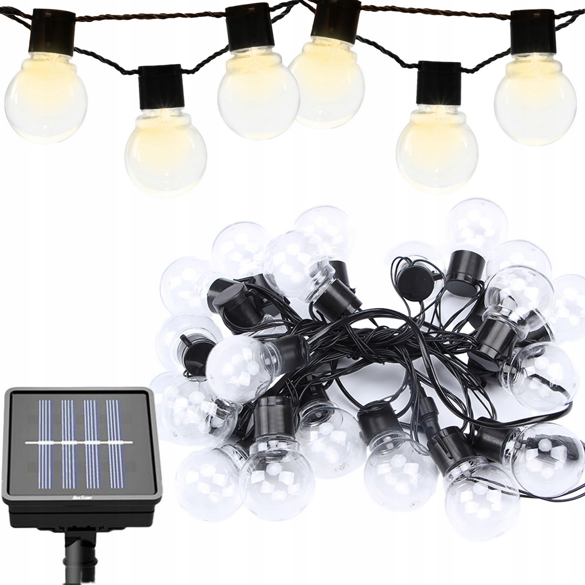 Solárna lampa LED-lux, čierna, 8 cm, 1 ks.