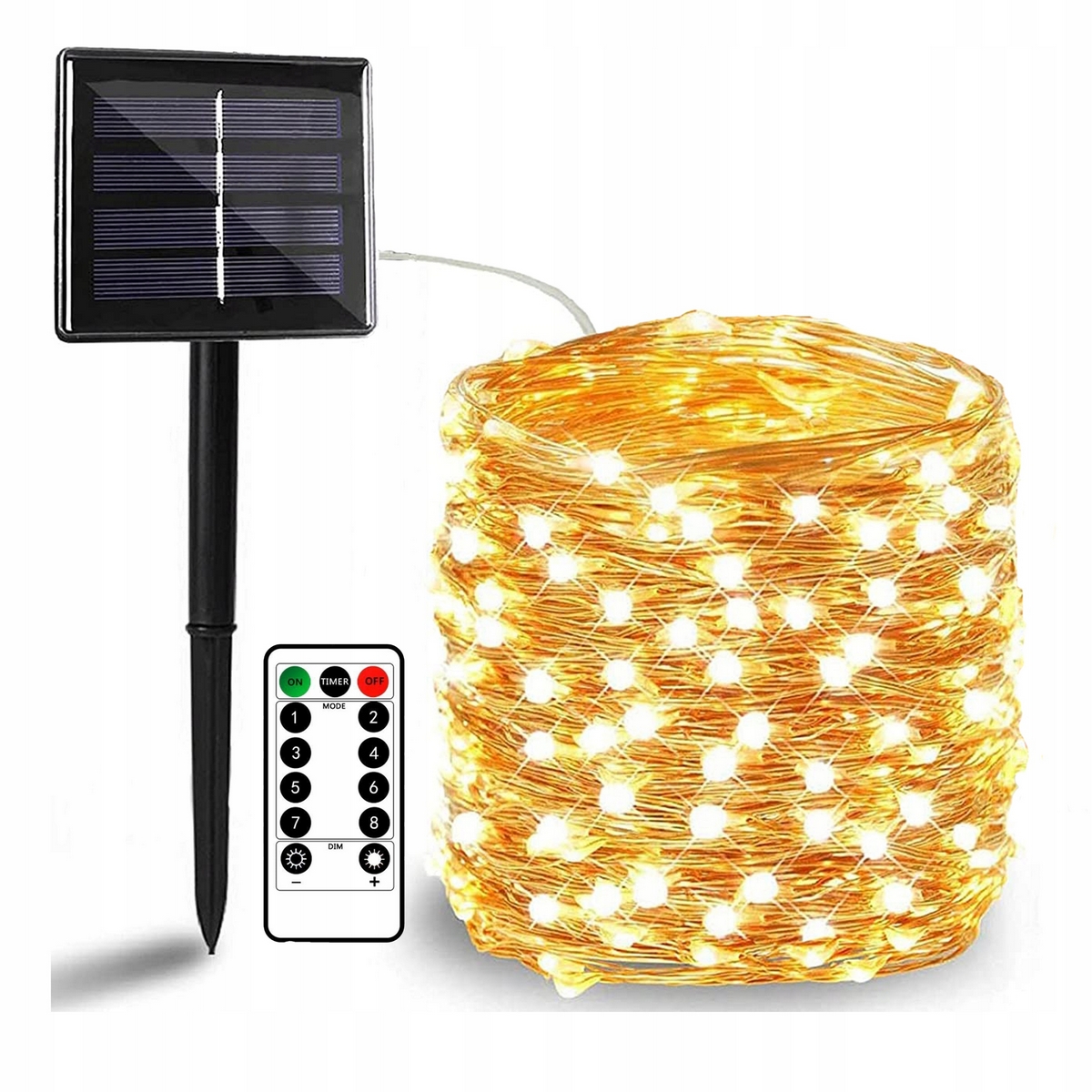 Solárna lampa LED-lux, čierna, 2000 cm, 1 ks.
