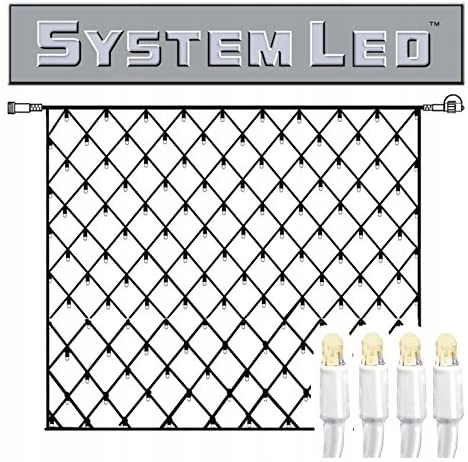 Vonkajšia dekoračná reťaz GIRLANDA - LIGHT GARLAND 3X3M 192 LED WARTHBEL