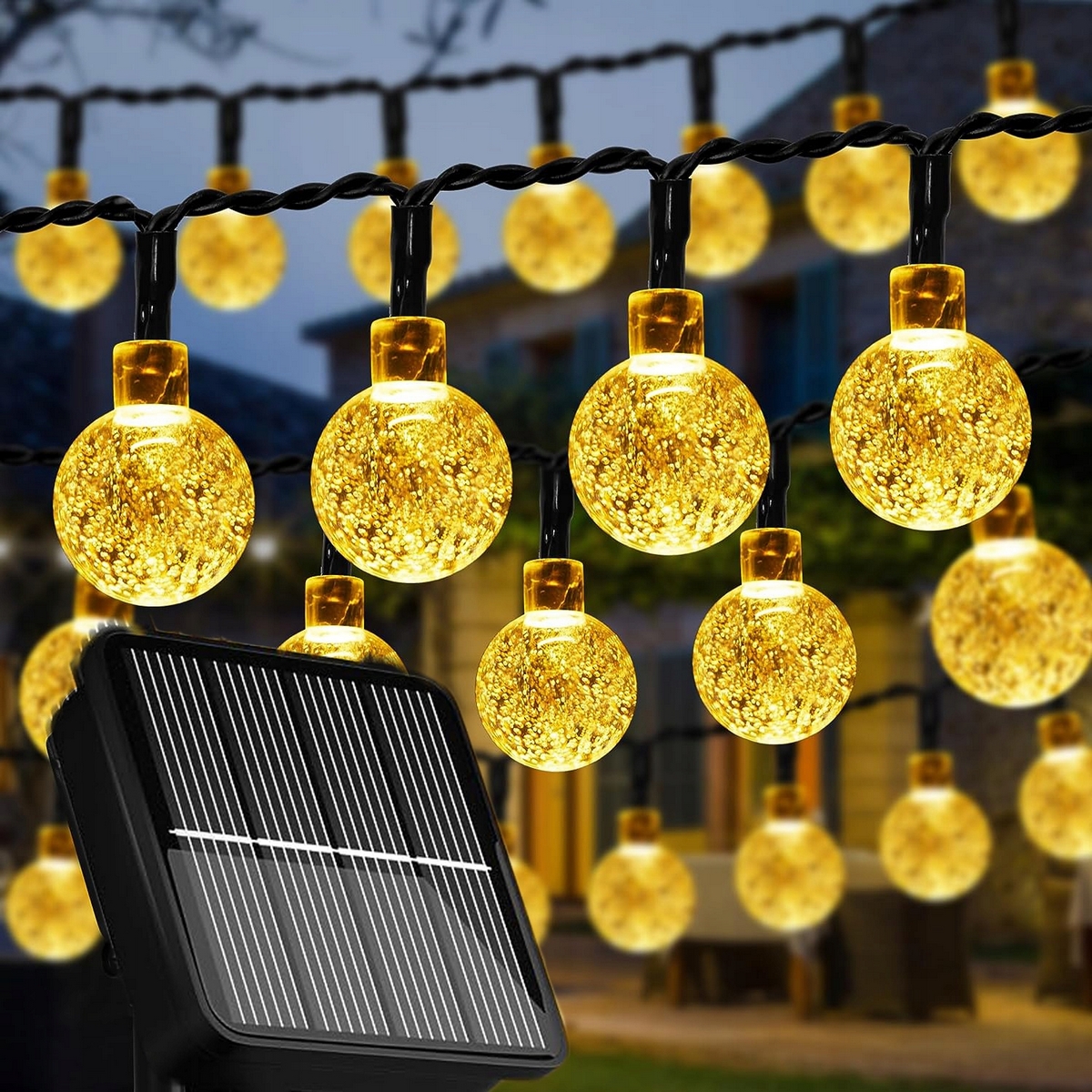Girlandy SOLAR Záhradné svietidlá 50LED 7M Tepl