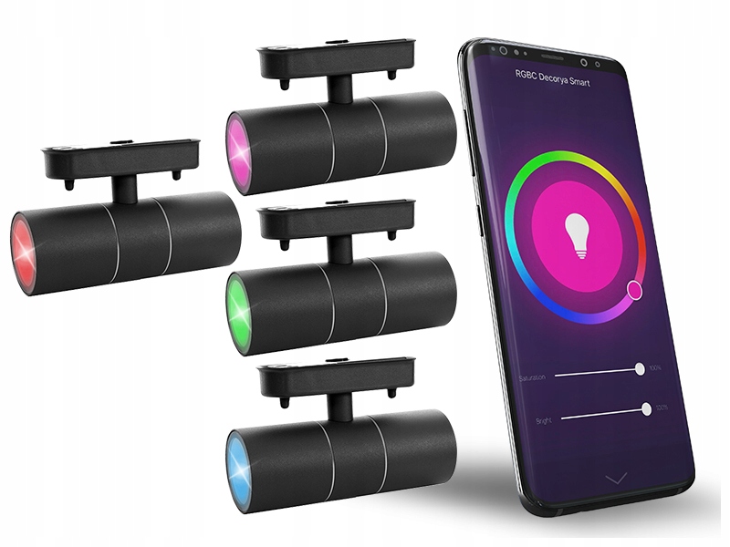 Vonkajšie fasádne svietidlo - Halogénové nástenné svietidlo RGB WIFI SMART dvojbodové svietidlo