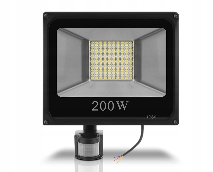 Halogénový LED reflektor SMD 200w 6500K so senzorom