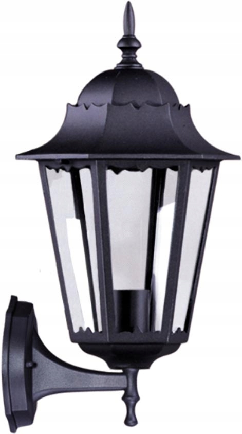 Vonkajšie fasádne svietidlo - Nástenné svietidlo Exteriér E27 Wall Retro Black