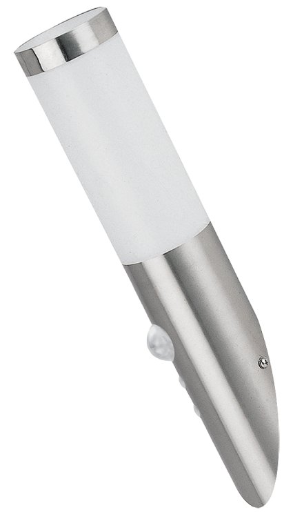 Vonkajšie fasádne svietidlo - Záhradné nástenné lampy uhlopriečka s senzorom INOX 8266