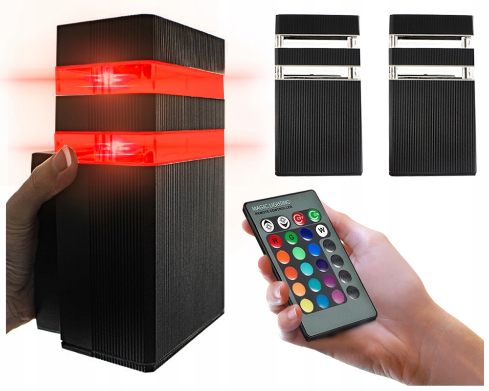 Vonkajšie fasádne svietidlo - Nástenné svietidlo s RGB svetlom pre záhradu pre nehnuteľnosť