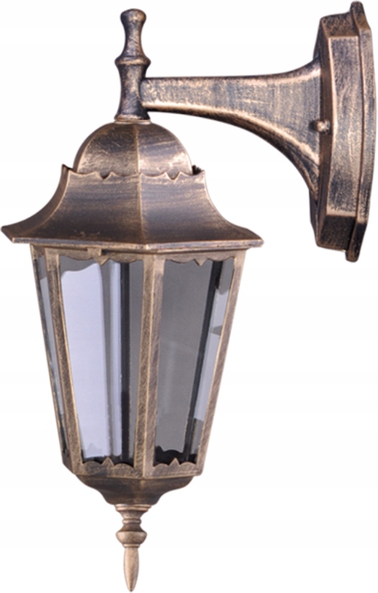 Vonkajšie fasádne svietidlo - Nástenné svietidlo Externá Losana Labor Black / Gold 1x60W