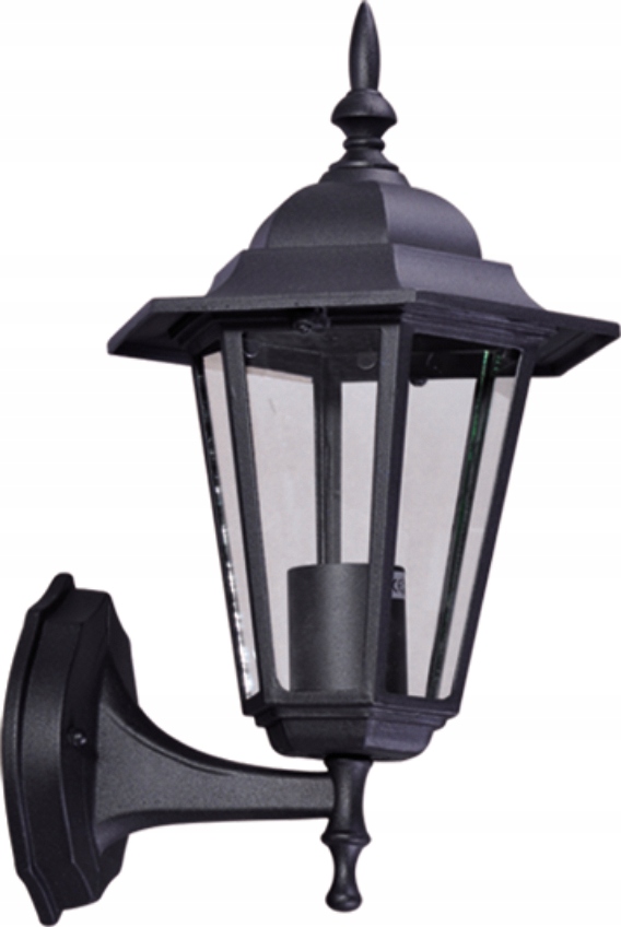Vonkajšie fasádne svietidlo - Nástenné svietidlo Externá štandardná lampa Čierna 1x60W E27