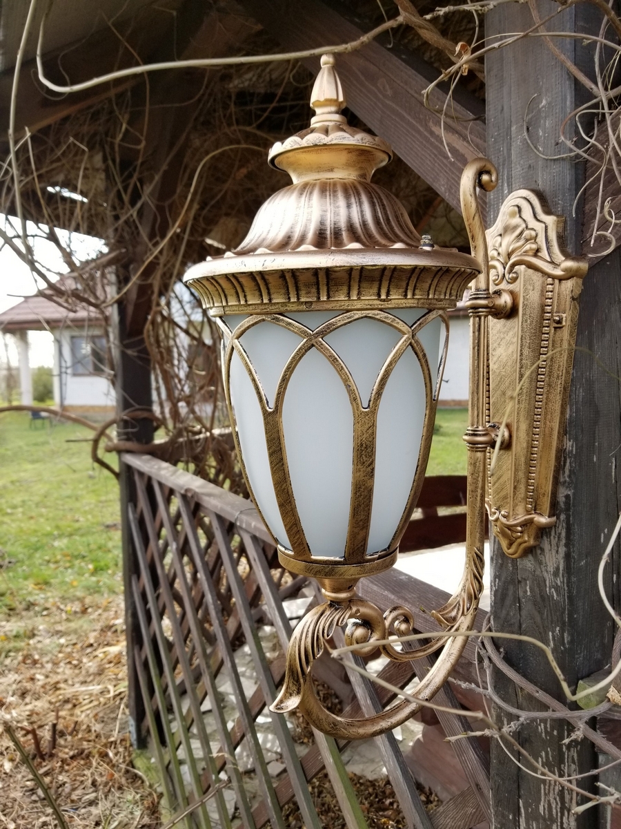 Vonkajšie fasádne svietidlo - Nástenná lampa Vonkajšia záhrada GD / Bl Strelec U