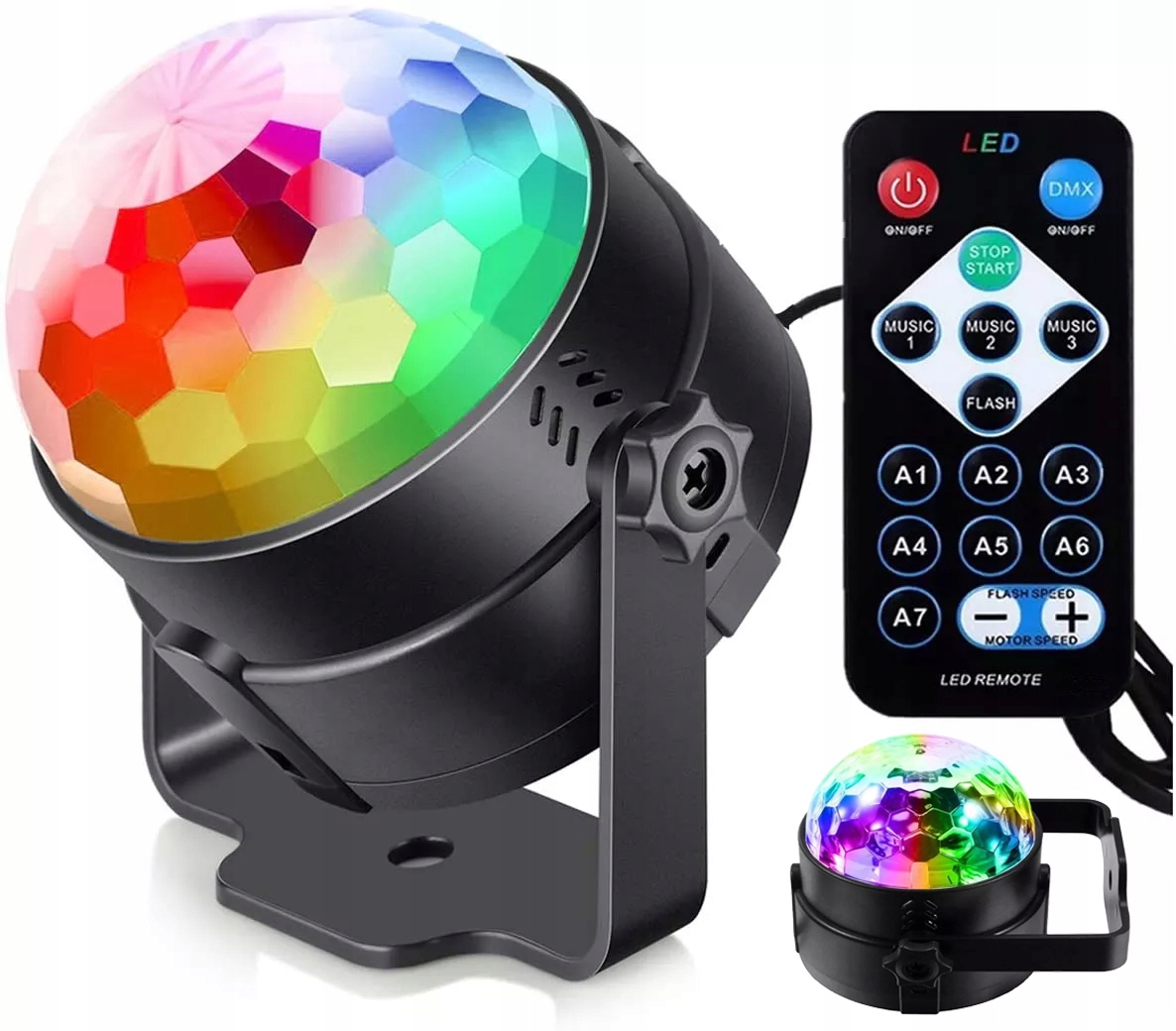 Detské svetlo s projektorom - Disco Bullet Disco projektor LED reflektor RGB
