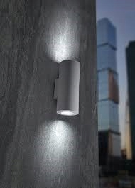 Vonkajšie fasádne svietidlo - SCONCE FRANCA 90-2L GRAY Y GU10 LED 2X3 5W 4000