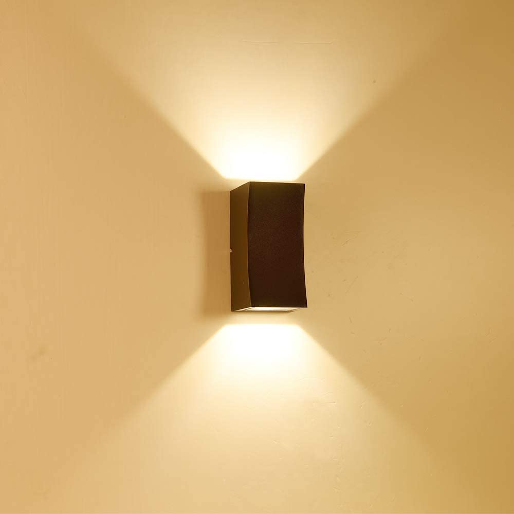 Vonkajšie fasádne svietidlo - Nástenné lampy LED Energy a úsporné čierne Sconce