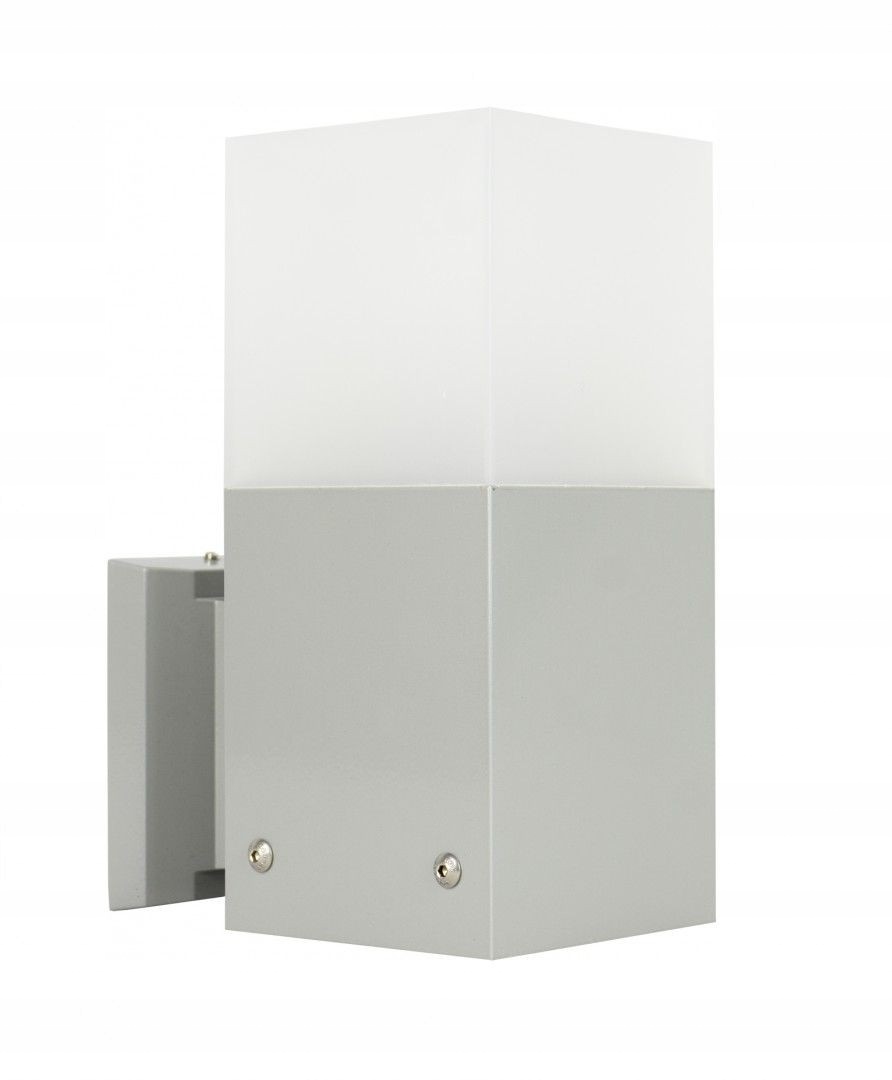 Vonkajšie fasádne svietidlo - Nástenné lampy Garden Silver Cube Max CB-Max K Al Sum