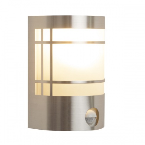 Vonkajšie fasádne svietidlo - Nástenná lampa s pohybom pohybu a súmraku! Oceľ!